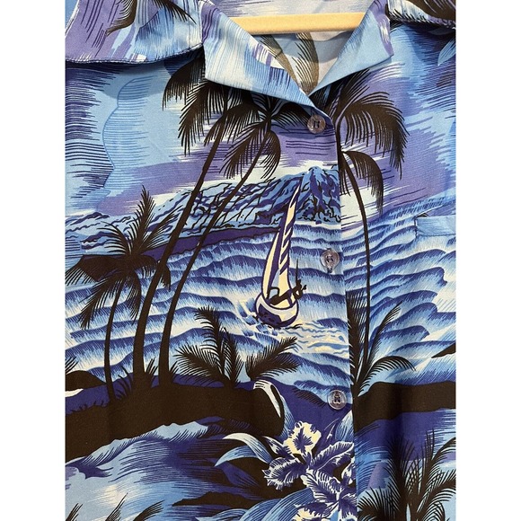 King Kameha Shirt Men's XL Lightweight Floral Hawaiian Tropical Pocket - Picture 3 of 10
